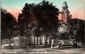 Illinois Waukegan County Court House 1910