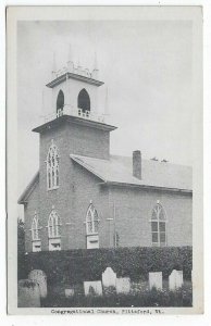 Pittsford, Vermont, Vintage Postcard View of The Congregational Church