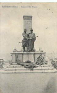 Belgium Postcard - Blankenberghe - Monument De Bruyne - Ref 11518A