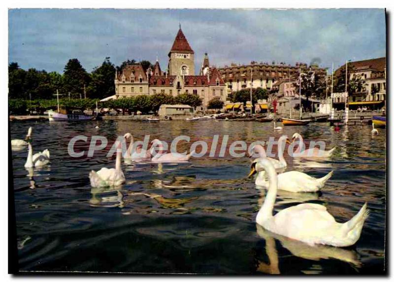 Modern Postcard Ouchy Lausanne Port And Chateau