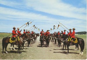 RCMP Troop Inspection Mounties Police Force Horses Unused Vintage Postcard D27