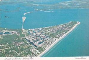 Florida Sanibel Island Aerial View Showing Causeway Connecting Sanibel and Ca...