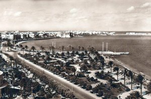 Tripoli Lungomare Along The Sea Posted Libya SAfrica Real Photo Vintage Postcard