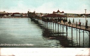 Vintage Postcard Old Orchard Beach From The Pier Old Orchard Maine H.C. Leighton