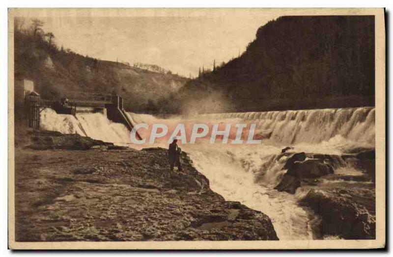 Old Postcard Bellegarde Loss Rhone Dams