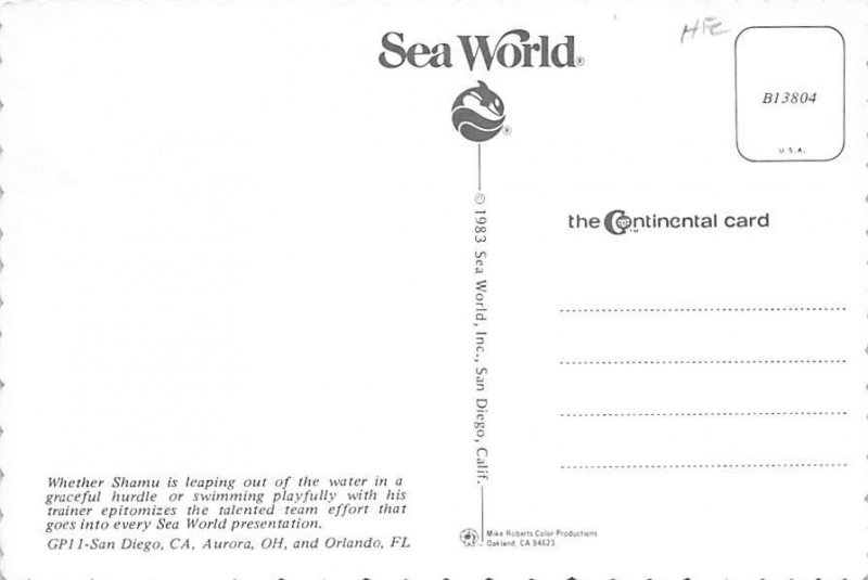 Shamu Sea World Orlando FL