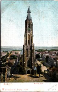 Netherlands Delft Nieuwe Kerk Vintage Postcard C023