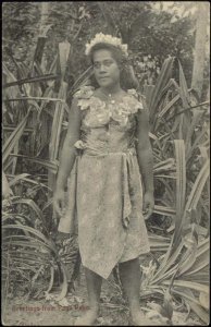 Samoa, PAGO PAGO, Beautiful Native Girl (1910s)