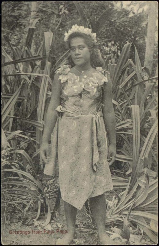 Samoa, PAGO PAGO, Beautiful Native Girl (1910s)