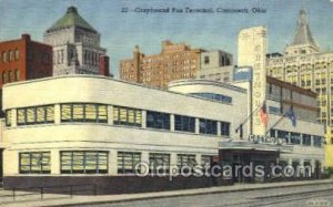 Greyhound Bus Terminal Cincinnati Ohio USA Writing on back light crease botto...