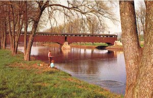 The Sand Beach Covered Bridge over the Swatara Creek in Hershey, PA 