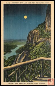 Moonlight Over Lake Lure from Inspiration Point, W.N.C.