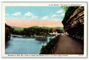 c1940 Entrance South Joplin Camp Crowder Land Million Noel Missouri MO Postcard