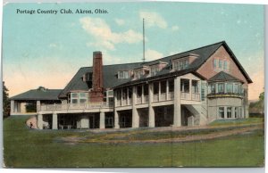 postcard Portage Country Club, Akron, Ohio