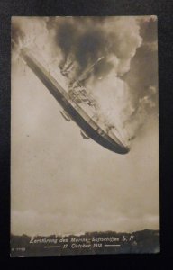 Mint Germany Zeppelin Postcard L2 Airship Crash Explosion 1913 2