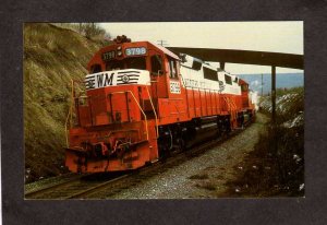 PA Western Maryland Railroad Train Railway Myersdale Pennsylvania Postcard
