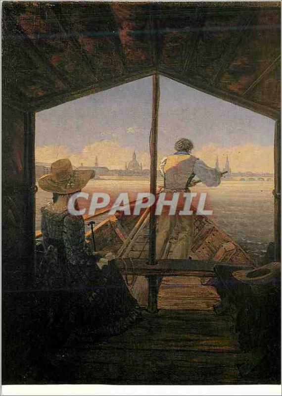  Moderner Weg Postkarten-Karls Gustav Carus (1789 1869) im Boot auf Elba hat Dre
