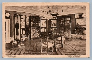 WARSAW POLAND ANTIQUE POSTCARD WARSZAWA PALAC W WILANOWIE CHINESE ROOM