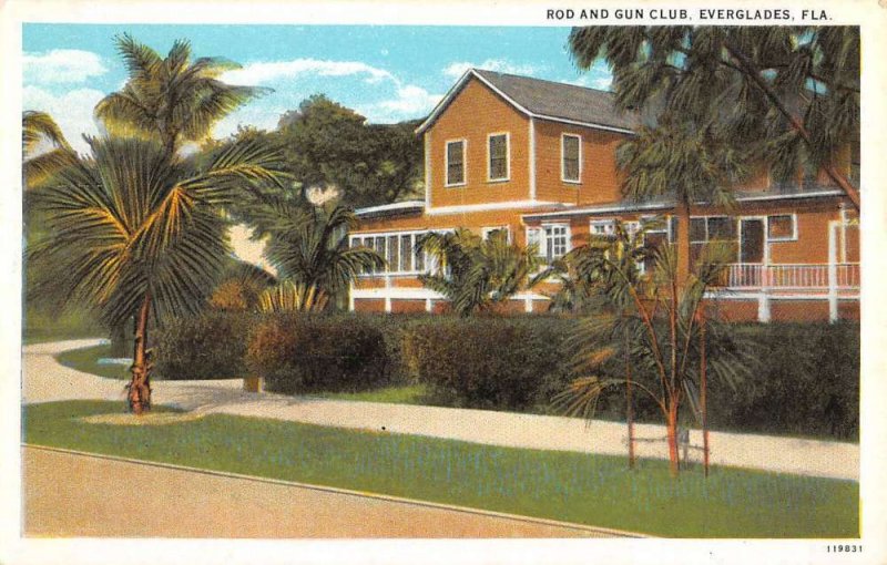 Everglades Florida Rod And Gun Club Exterior Vintage Postcard KK307