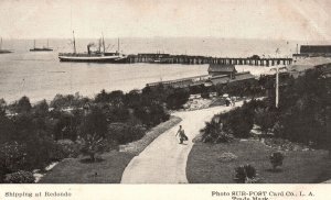 Vintage Postcard Shipping At Redondo Photo Sub-Post Card L.A. Trade Mark