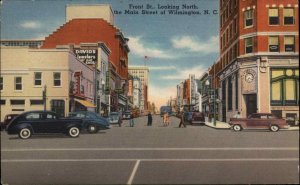 Wilmington North Carolina NC Street Scene Linen Vintage Postcard