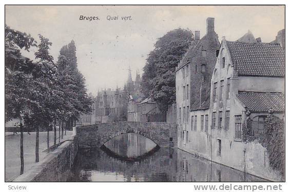Quai Vert, Bruges (West Flanders), Belgium, PU-1909