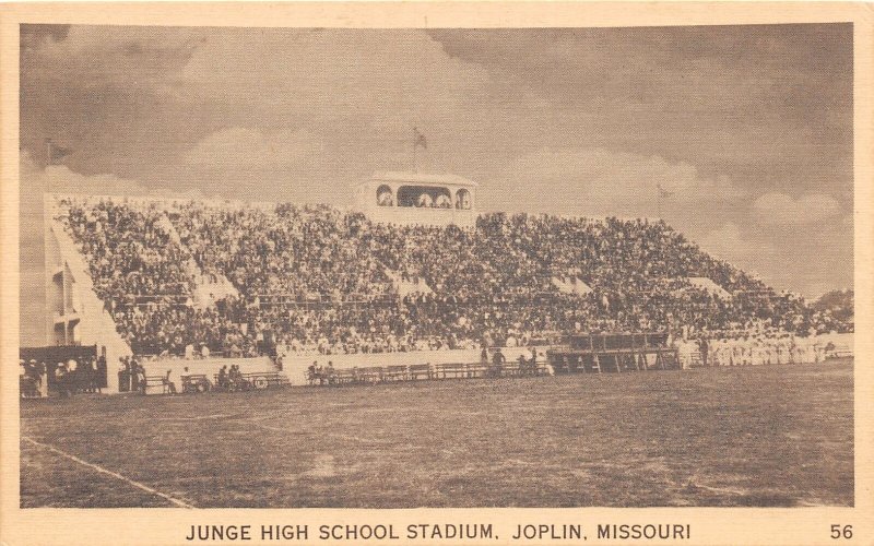 H6/ Joplin Missouri Postcard c1920s Junge High School Football Stadium