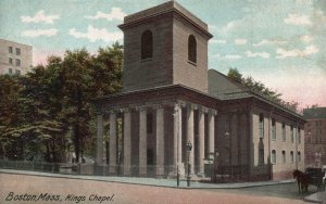 Vintage Postcard Kings Chapel Venerable Edifice Parish Boston Massachusetts MA