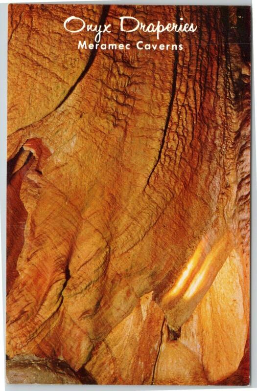 postcard Meramec Caverns - Onyx Draperies Stanton Missouri