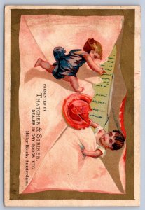 K50/ Victorian Trade Card c1880s Amsterdam New York Thatcher & Striker 220