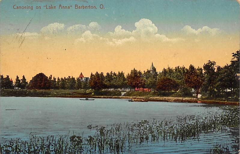 Canoeing, Lake Anna Barberton, Ohio OH