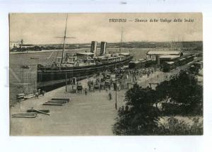 190273 ITALY BRINDISI ship landing of Indian Vintage postcard