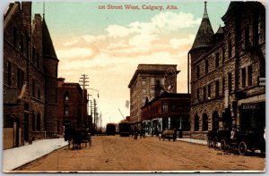 1910 1st Street West Calgary Atlanta Street View Buildings Posted Postcard