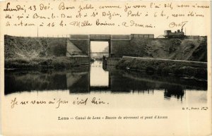 CPA AK LENS - Canal de LENS - Bassin de virement et pont d'Avion (976549)