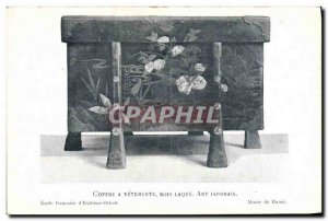 Old Postcard Safe Garment Wood lacquer Japanese Art French School & # 39Extre...