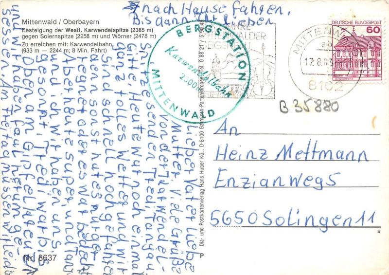 B35880 MIttenwald Westl Karwendelspitze  germany