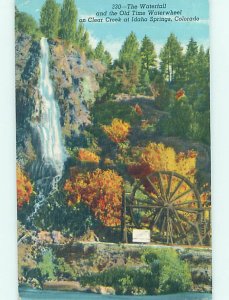 Pre-Chrome WATERFALL Idaho Springs - Near Black Hawk & Golden & Denver CO AG4044