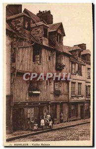 Postcard Old Honfleur Old Houses Children