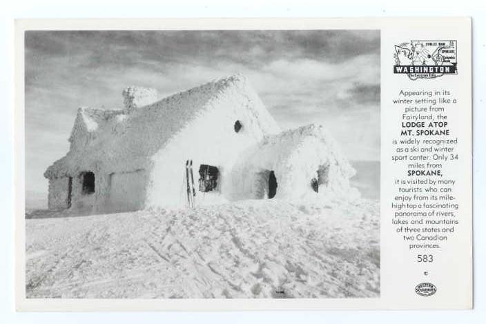 RP pc of Snow Covered Lodge Mt. Spokane near Spokane Washington WA