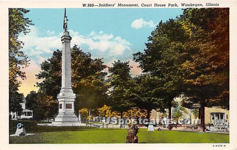 Soldiers' Monument - Waukegan, Illinois IL