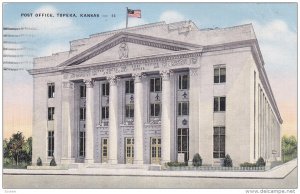 Post Office ,TOPEKA , Kansas , PU-1946