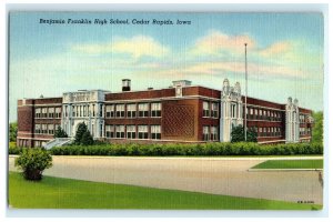 Benjamin Franklin High School Cedar Rapids IA Iowa Postcard (T26)