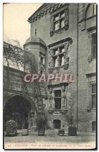 Old Postcard From The Toulouse Court Hotel De Lasbordes or old grape