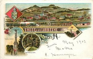 Vintage Postcard Gruss Aus Lübbecke Germany North Rhine-Westphalia