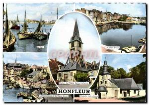 Modern Postcard Honfleur The Vieux Bassin