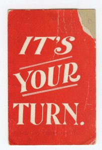 Postcard It's Your Turn LARGE LETTER Standard View Card 