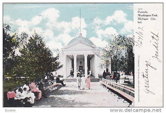 Peristyle, Washington Park, Michigan City, Indiana,PU-1907