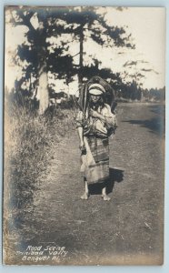 Postcard Philippine Islands PI Road Scene Trinidad Valley Benguet RPPC c1912 C39