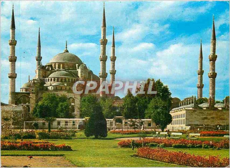 Postcard Modern Istanbul Turkey Sultan Ahmet Camii (1609 1616) The Blue Mosque