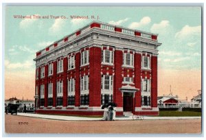 c1910 Exterior Wildwood Title Trust Co. Building Wildwood New Jersey NJ Postcard